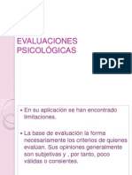 Evaluaciones Psicológicas