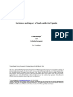 Incidence and Impact of Land Conflict in Uganda: Klaus Deininger and Raffaella Castagnini