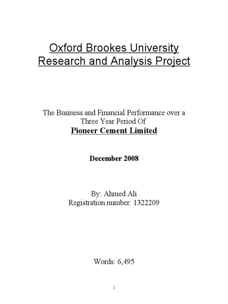 Pioneer Cement OBU Topic 8 | PDF | Financial Ratio | Dividend