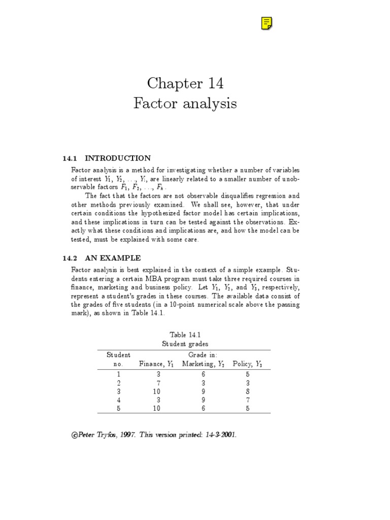 Factor Analysis | PDF | Factor Analysis | Variance