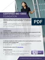 ISO 13053 Foundation - One Page Brochure