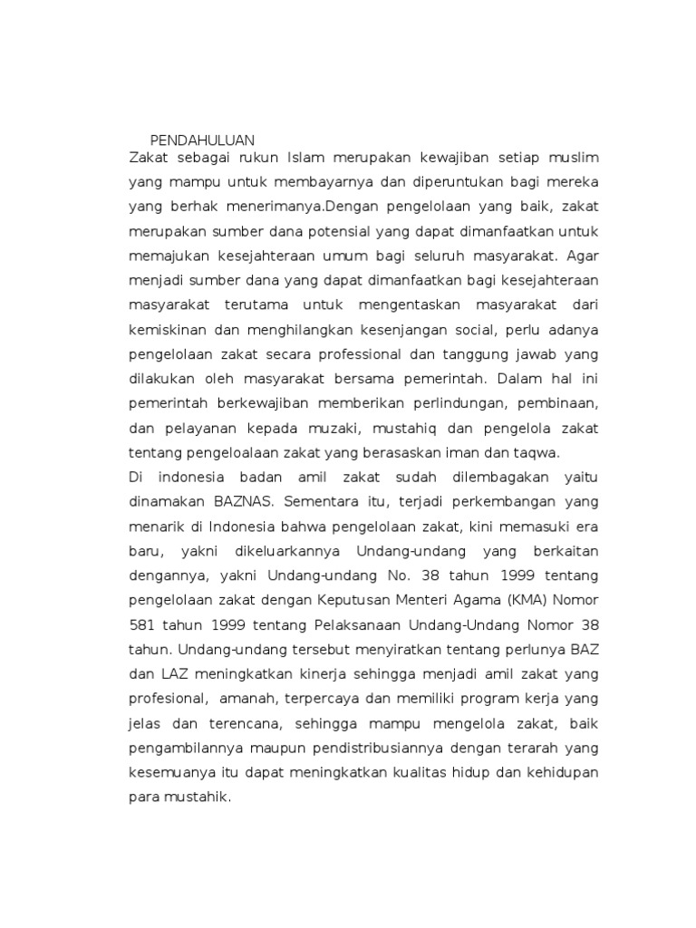 Makalah Lembaga Zakat