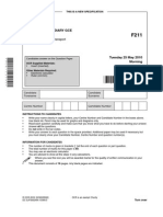 59664 Question Paper Unit f211 Cells Exchange and Transport