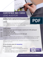 ISO 13053 Lead Auditor - One Page Brochure