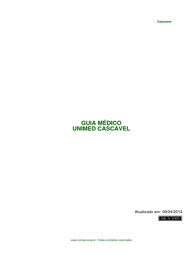 Unimed Cascavel, PDF