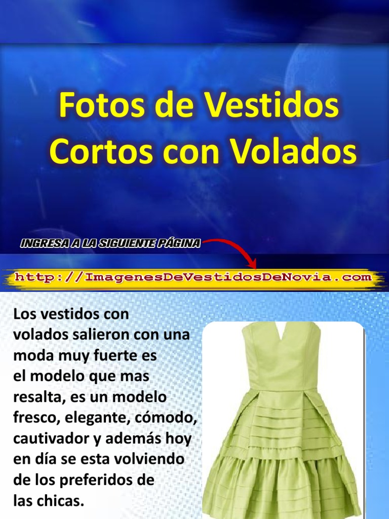 de Vestidos Cortos Volados | PDF