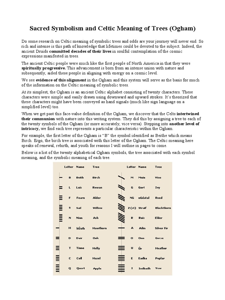 Celtic Meaning of Symbolic Trees | PDF | Celts | Druid