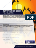 ISO 29001 Foundation - One Page Brochure