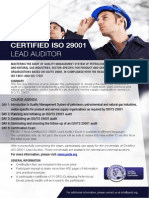 ISO 29001 Lead Auditor - One Page Brochure