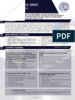 ISO 29001 Lead Auditor - Two Page Brochure