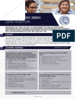 ISO 29001 Lead Auditor - Four Page Brochure