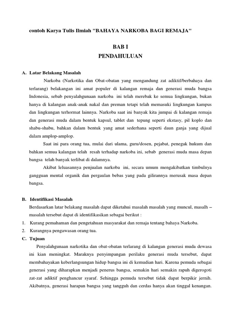 Contoh Karya Tulis Ilmiah