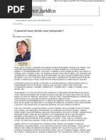 Conjur - Senso Incomum- É possível fazer direito sem interpretar - 19.04.2012