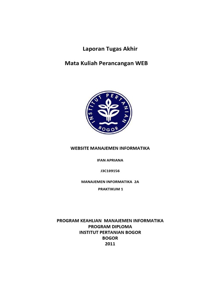 Website Manajemen Informatika IPB | PDF