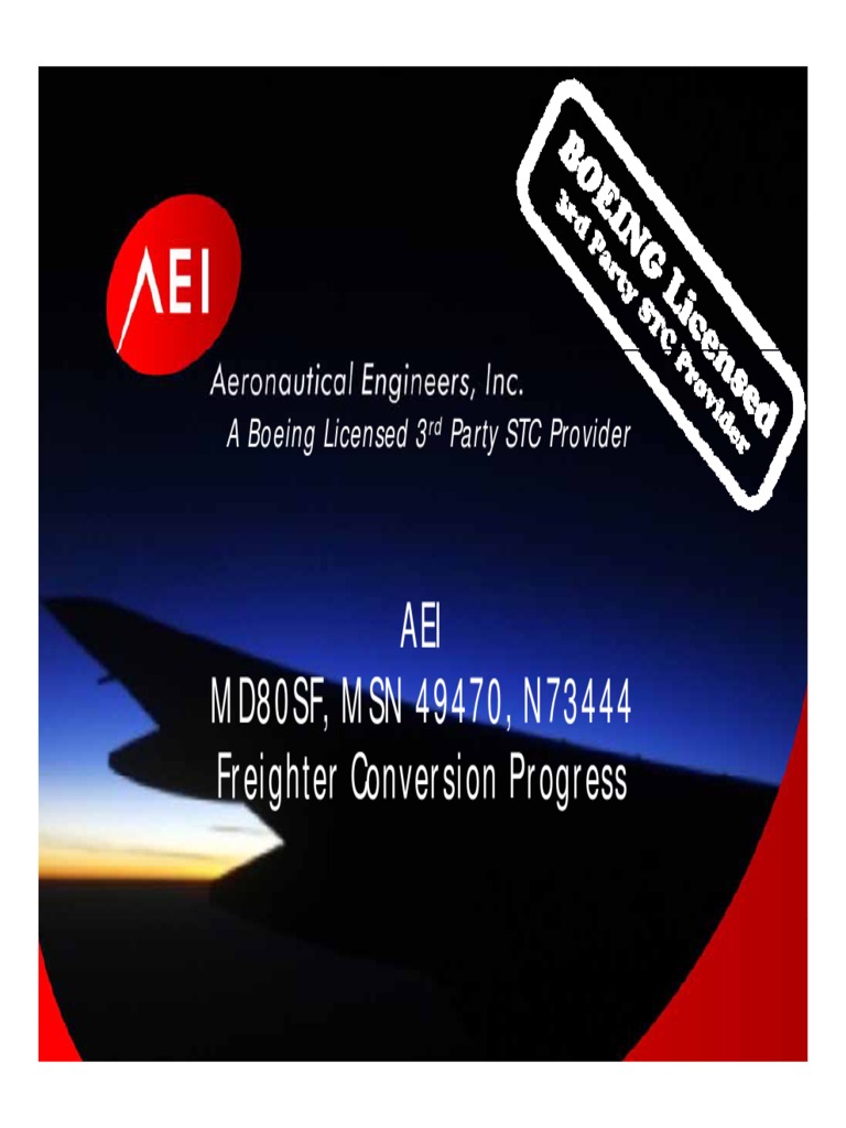AEI MD80SF Conversion Progress PDF | PDF