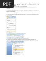 Como inserir numeração de paginas no Word 2007 somente nas páginas