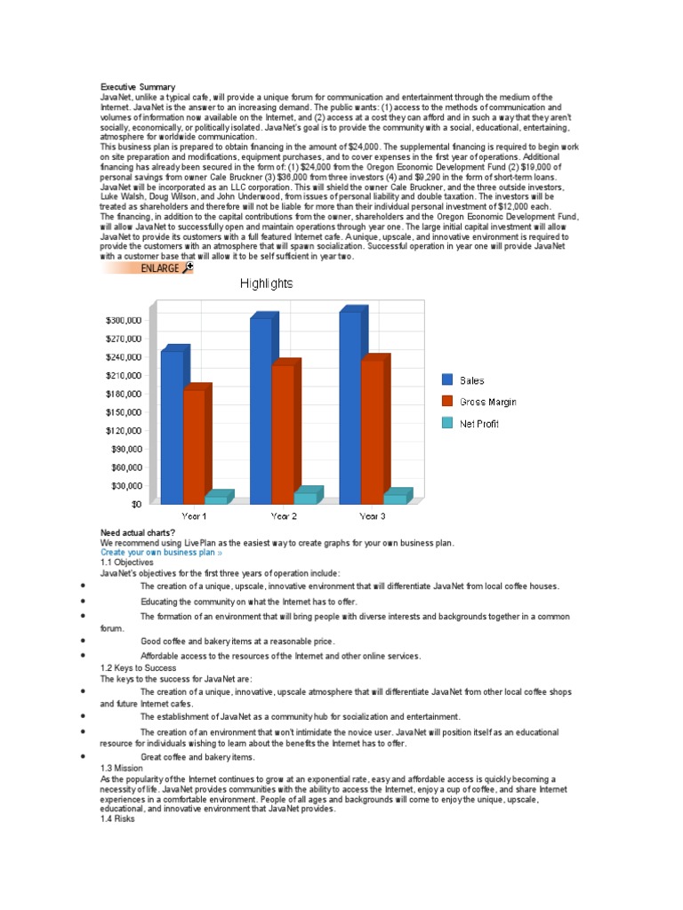 Business Plan (Internet Cafe) | PDF | Internet | Retail