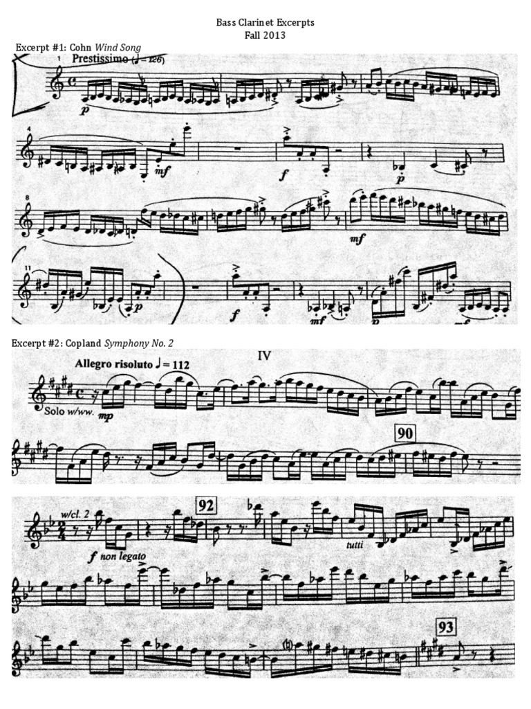 Bass Orchestral Excerpts