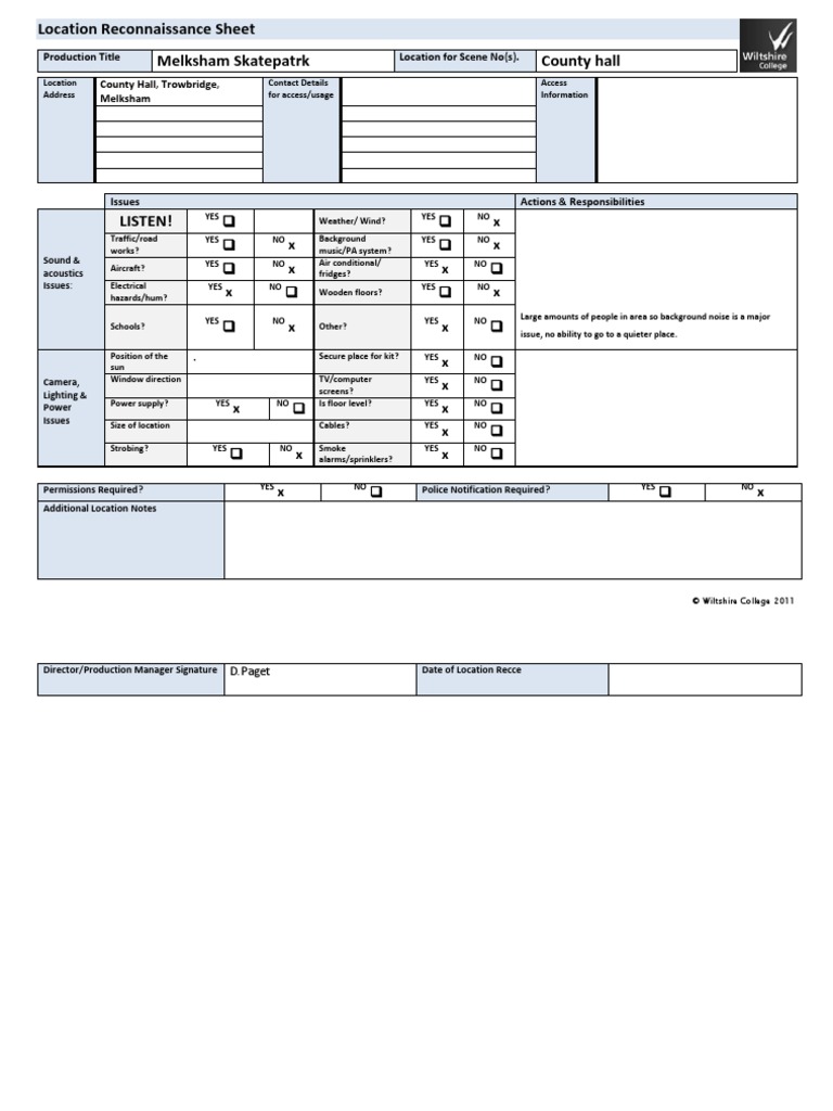 County Hall Recce | PDF