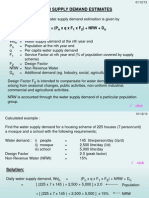 Water Demand Estimates