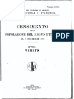 ISTAT - Censimento 1921 Veneto e Friuli Venezia Giulia