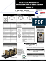 Ficha Tecnica Planta de Emergencia Marca GP Modelo GP-20 PDF