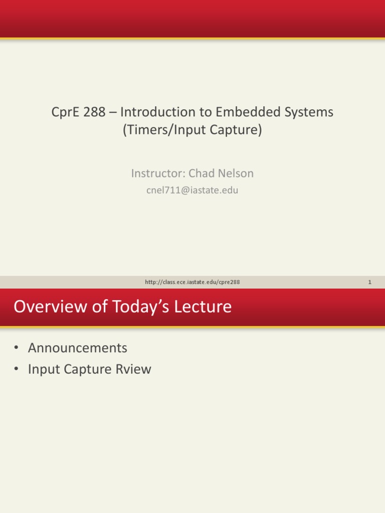 Lectures-15 Input Capture, SONAR | PDF | Input/Output | Central ...