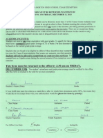 exam exemption form