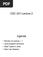 CSC 201-Lecture 2