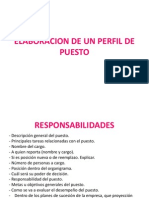 Elaboracion de Un Perfil de Puesto