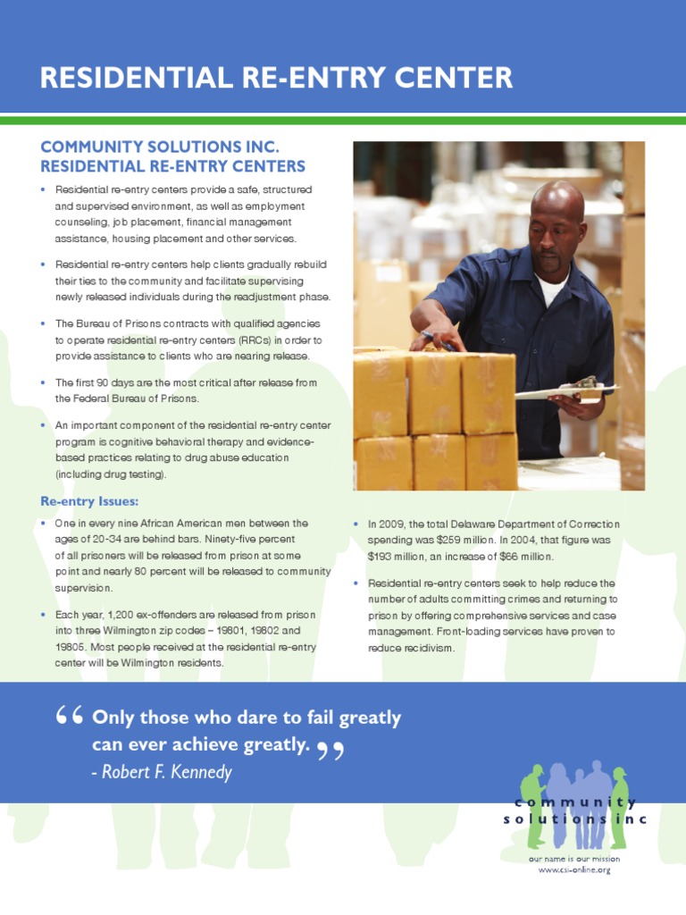 Residential Re-Entry Services Overview | PDF | Prison | Crime & Violence