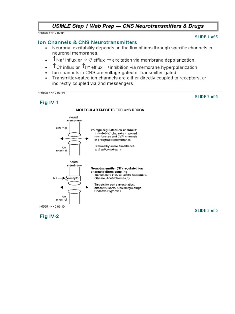 CNS Neurotransmitters & Drugs Guide | PDF | Wellness | Science ...