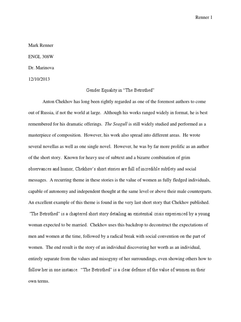 Betrothed chekhov essay picture