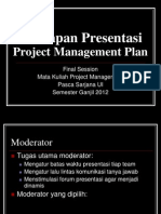 Persiapan Presentasi Project Management Plan