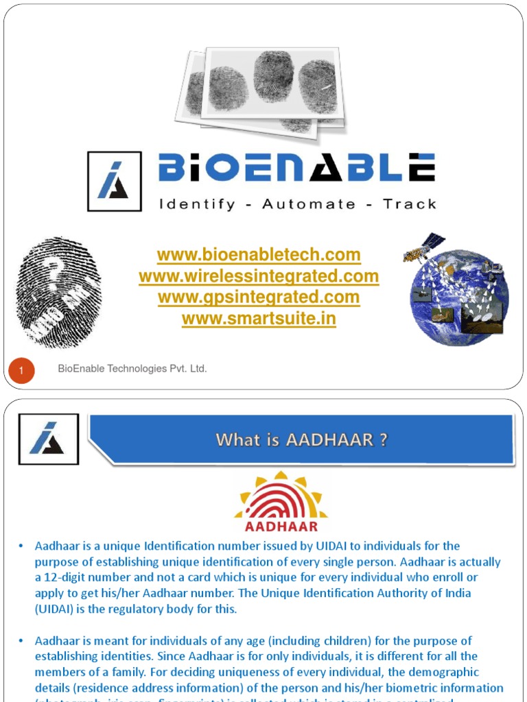 BioEnable Software and Aadhaar Solutions | PDF | Identity Document ...