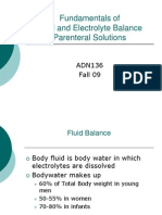 Fundamentals of Fluid and Electrolyte Balance Parenteral Solutions