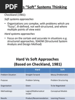 "Hard" Vs "Soft" Systems Thinking