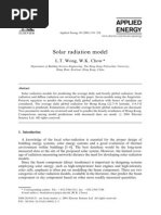 Solar Radiation Model: L.T. Wong, W.K. Chow