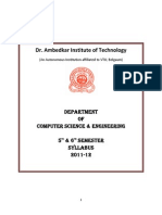 Dr. Ambedkar Institute of Technology: Department OF Computer Science & Engineering 5 & 6 Semester Syllabus 2011-12
