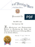 vfw certificate of appreciation