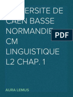 CM Linguistique L2 Chap. 1 : Éléments de morphosyntaxe espagnole.