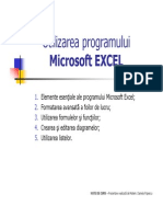 Utilizarea Programului Microsoft EXCEL