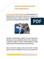 The Importance of Automatic Transfer Switch Maintenance