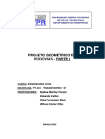 PROJETO GEOMÉTRICO DE RDOVIAS