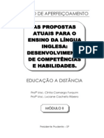 As Propostas Atuais para O Ensino Da Língua Inglesa: Desenvolvimento de Competências E Habilidades