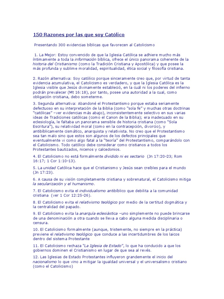Dave Armstrong - 150 Razones Por Las Que Soy Cátolico | PDF ...