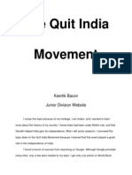 The Quit India Movement: Keertik Bacon Junior Division Website