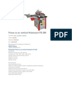 Freza Cu Ax Vertical Holzmann FS 200