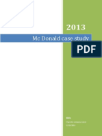 MC Donald Case Study: (Type The Company Name) 12/15/2013