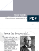 Skepticism- Sextus Empiricus and Equipollence